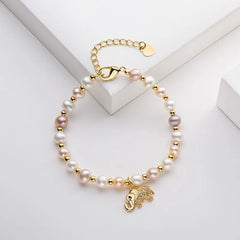 14K Gold Pearl Bracelet - Hannaca