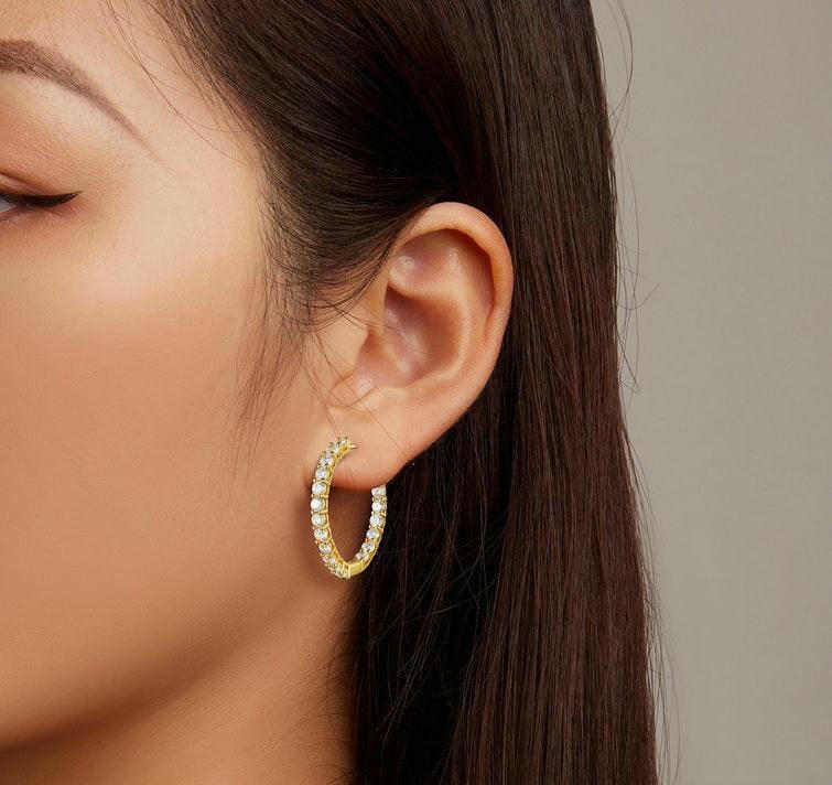 14k Gold Luminous Earrings - Hannaca - Hannaca