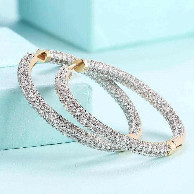 18K Gold Hoop Earrings - Hannaca - Hannaca