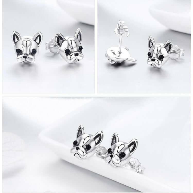 Bulldog Earrings - Hannaca - Hannaca