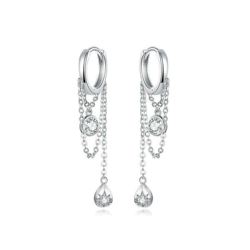 Chain Waterdrop Earrings - Hannaca - Hannaca
