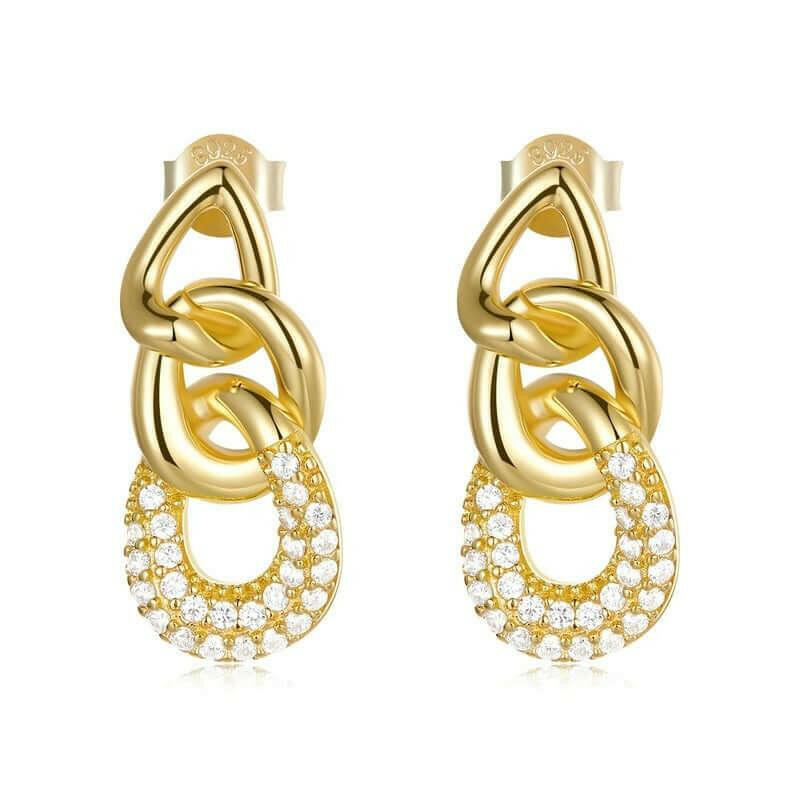 Gold Chain Earrings - Hannaca - Hannaca