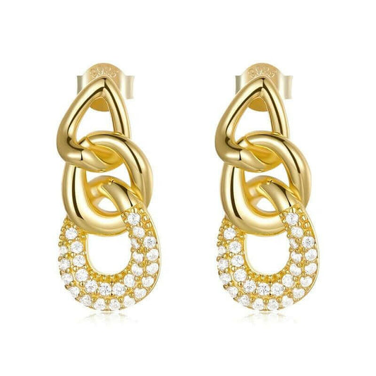 Gold Chain Earrings - Hannaca - Hannaca