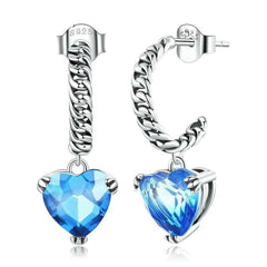 Heart Chain Earrings - Hannaca - Hannaca