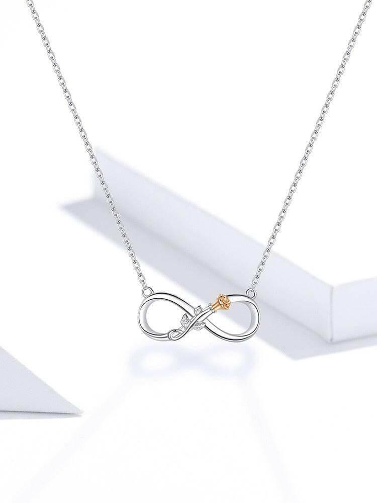 Infinity Love Rose Neckalce - Hannaca - Hannaca