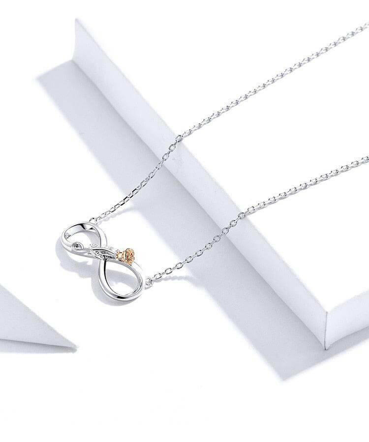 Infinity Love Rose Neckalce - Hannaca - Hannaca