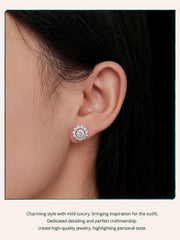 Moissanite Flower Earrings - Hannaca - Hannaca