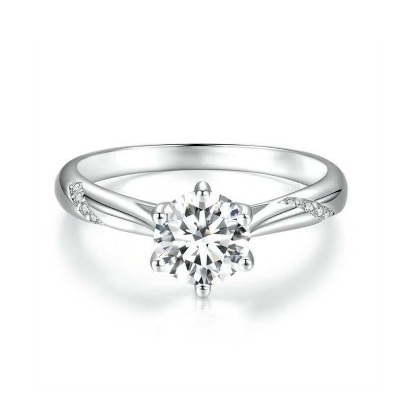 Moissanite Ring Solitaire - Hannaca - Hannaca