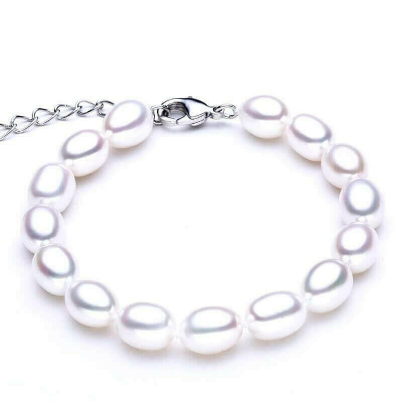 Oval Pearl Bracelet - Hannaca