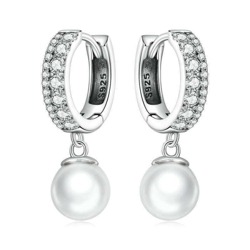 Pearl Drop Shining Earrings - Hannaca - Hannaca