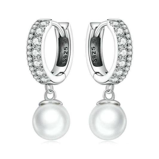 Pearl Drop Shining Earrings - Hannaca - Hannaca