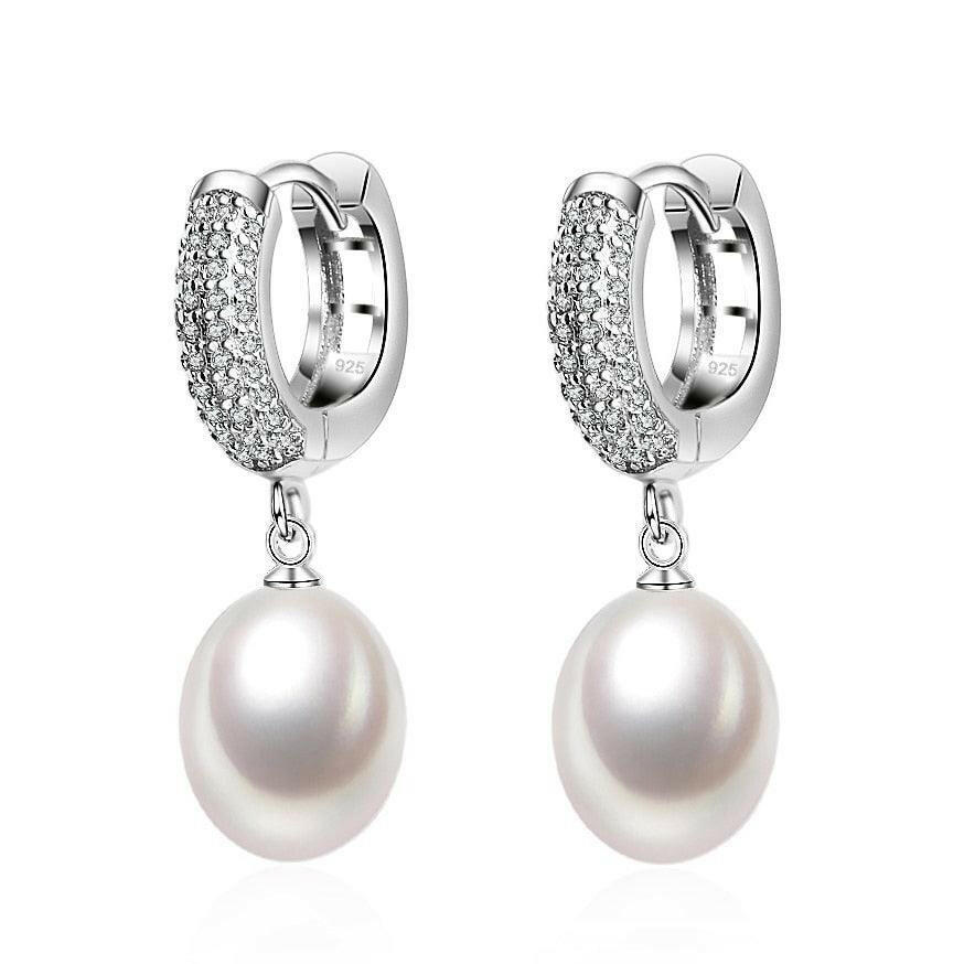 Pearl Drop Shining Earrings - Hannaca - Hannaca