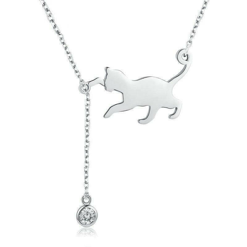 Playful Cat Necklace - Hannaca - Hannaca